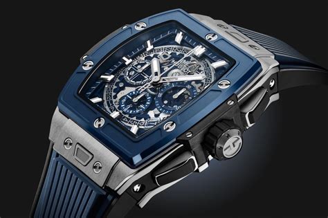 hublot spirit of big bang titanium blue titanium leather-rubber 4|Hublot spirit watch.